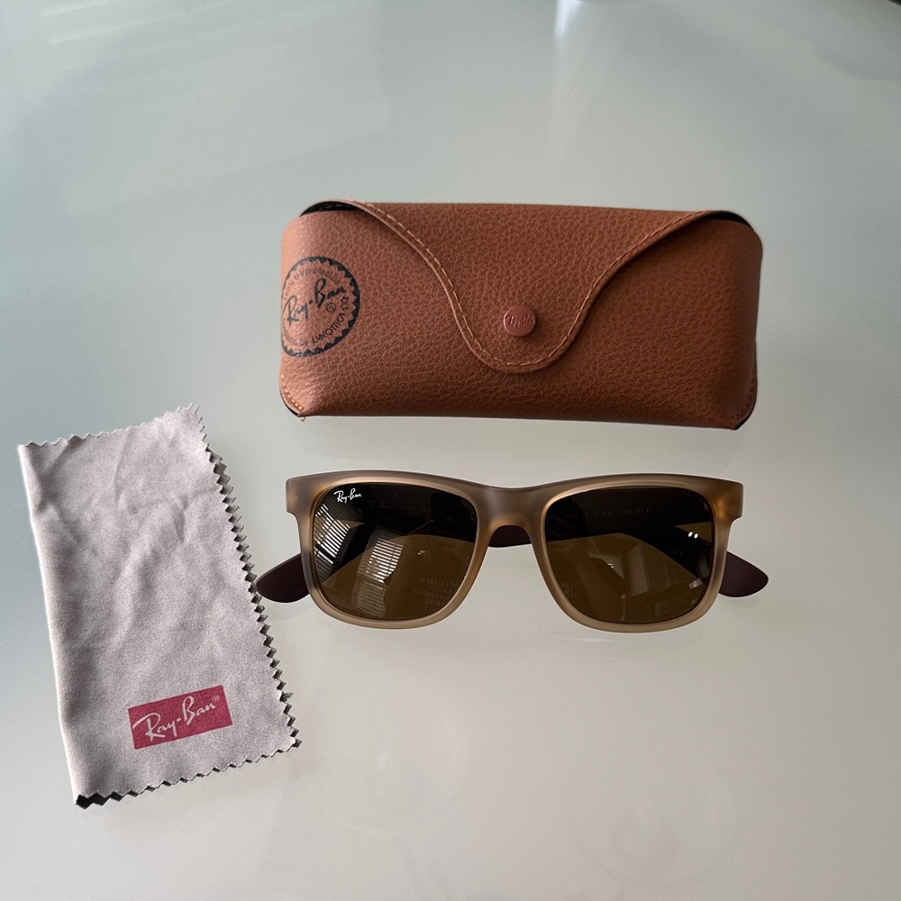 Ray-Ban Matte Brown Sunglasses with Case